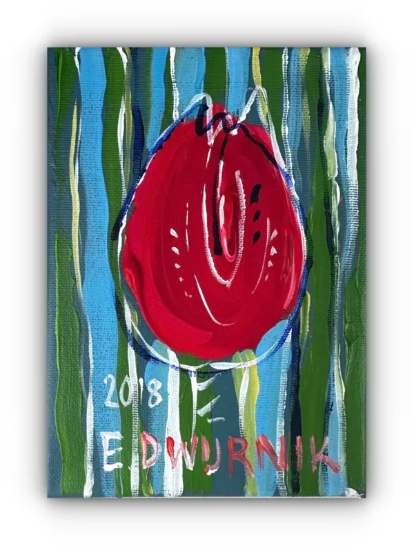 Edward Dwurnik - Czerwony Tulipan - 2018 r.